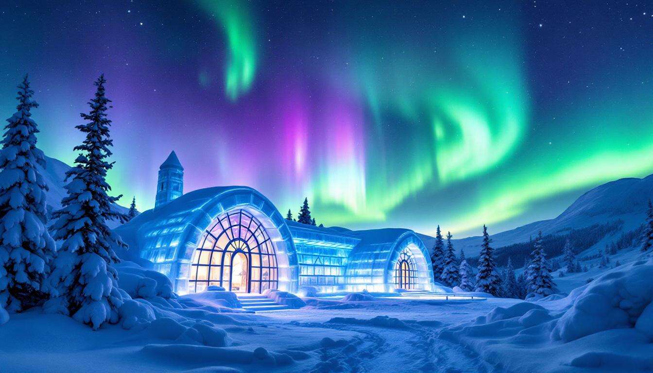 Ora si può ammirare l'aurora da un hotel fatto completamente di ghiaccio